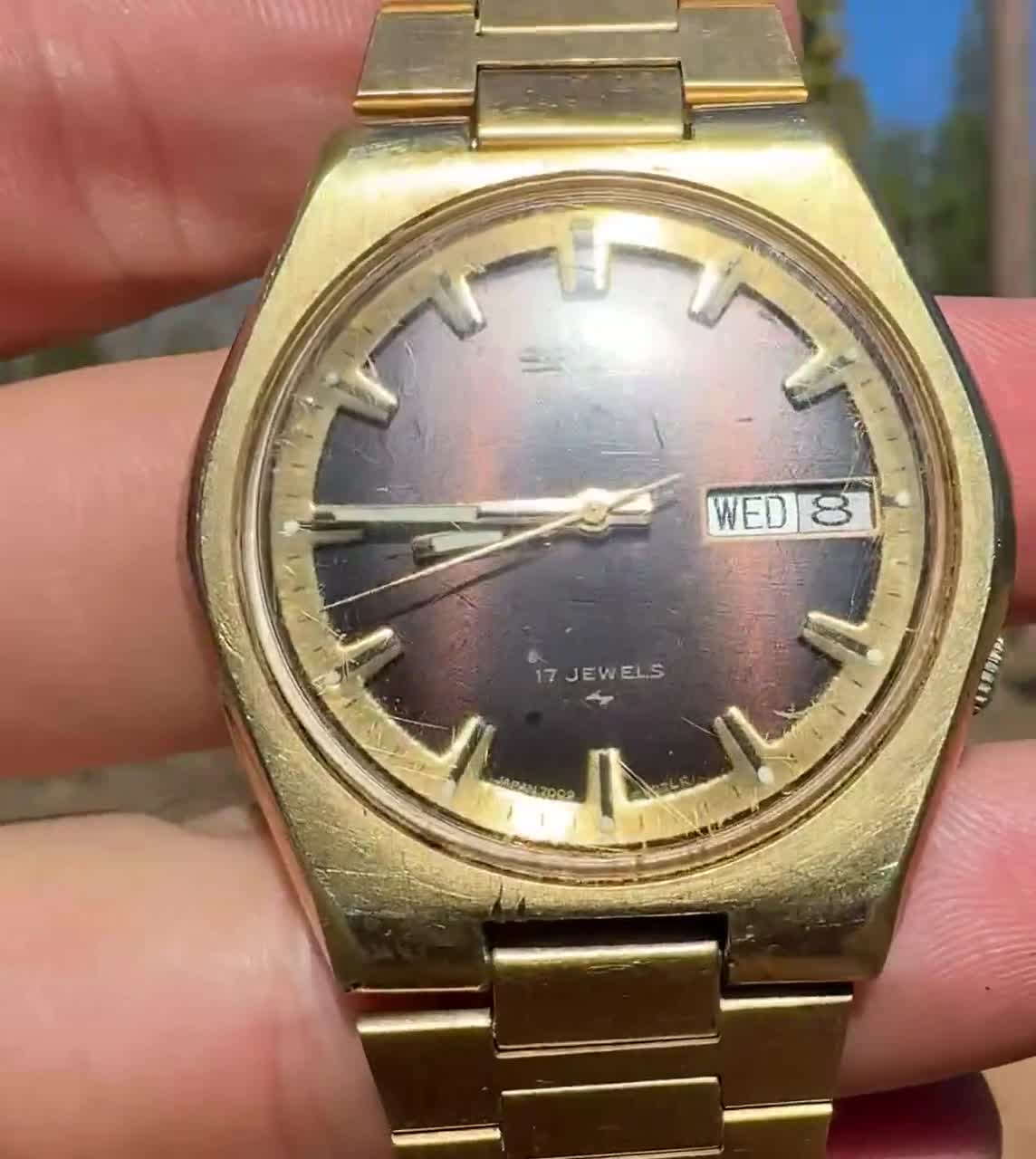 Vintage Seiko 7009- 8079 Watch 17 Jewels Automatic Day Date