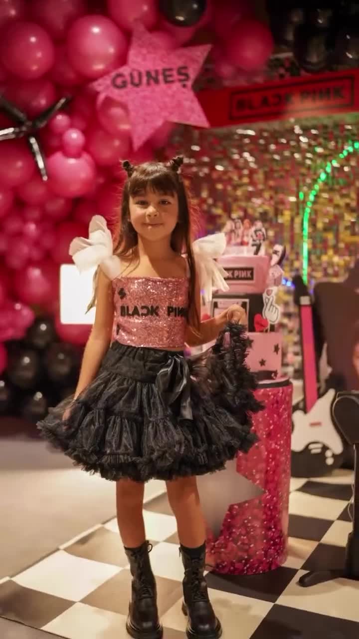 black pink theme dress Blackpink Inspired Birthday Outfit, K-Pop Fan Costume