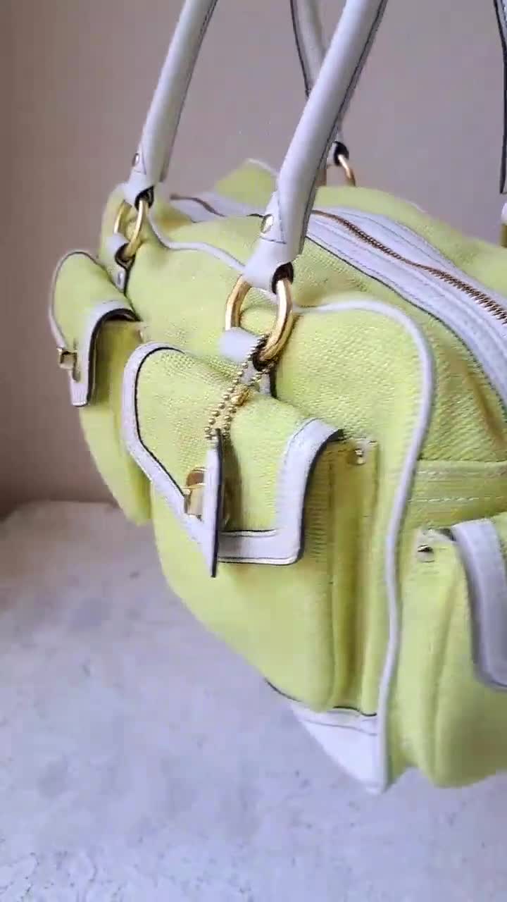 バッグ Coach y2k Handbag Canvas Leather Yellow Rare Limited Edition Vintage Y2k Coach Legacy Turnlock Gallery