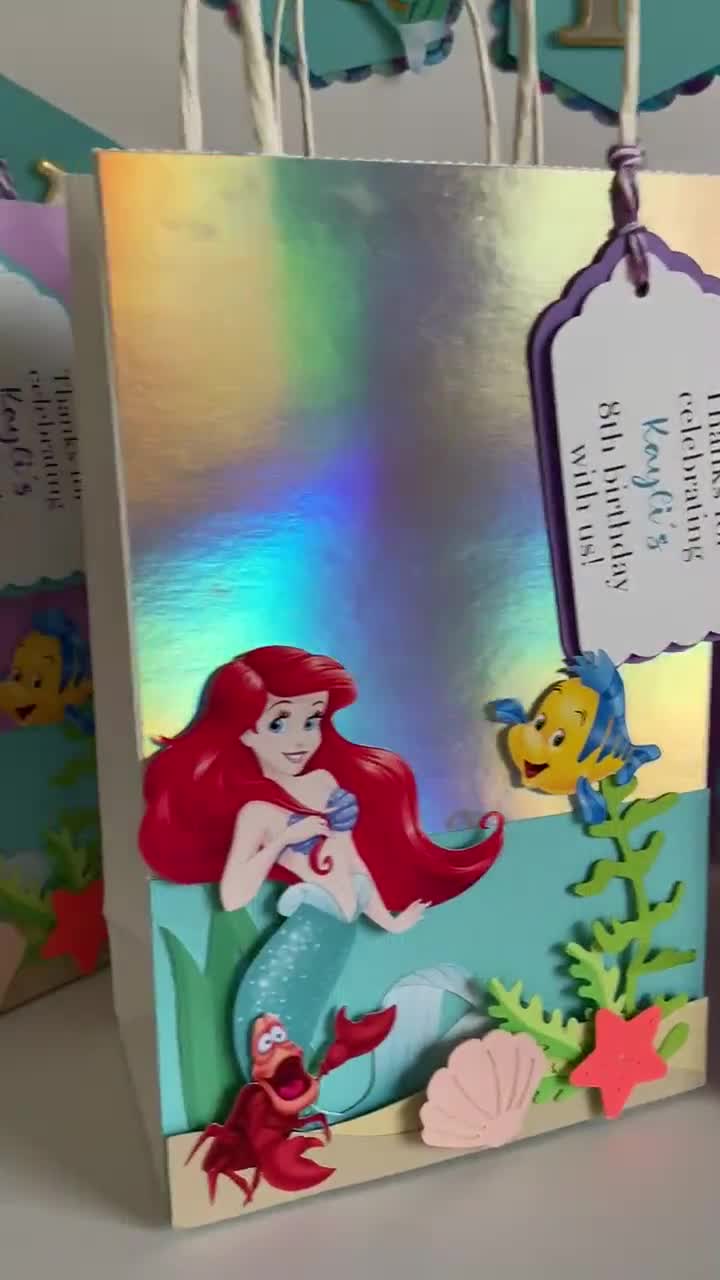 Little Mermaid Party Favor Bags, Ariel Little Mermaid Favor Bags, Little  Mermaid Party Decorations, Mermaid Favor Bags With Personalized Tag 