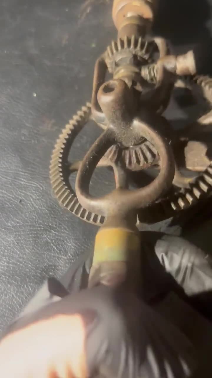 Antique Hand Drill Vintage Hand Tool Vintage Metal Tool Factory