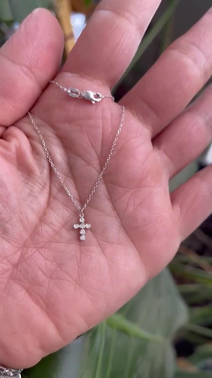 Ciondolo Croce Oro Bianco GL100832 - Foto 7