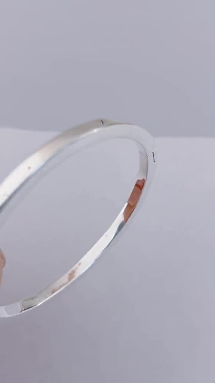 Silver Hinged Bangle Bracelet, Polished Open Bangle, Unique Silver Hinged Bangle Bracelet, Polished Open Bangle, Unique