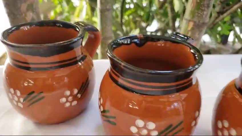 Mexico Handmade Rustic Pottery Tonala Cup/rustic Clay Jug Clay Cup