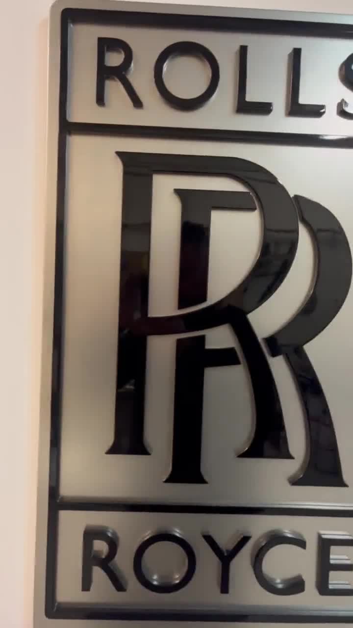 Rolls Royce emblem heritage large RR sign video poster