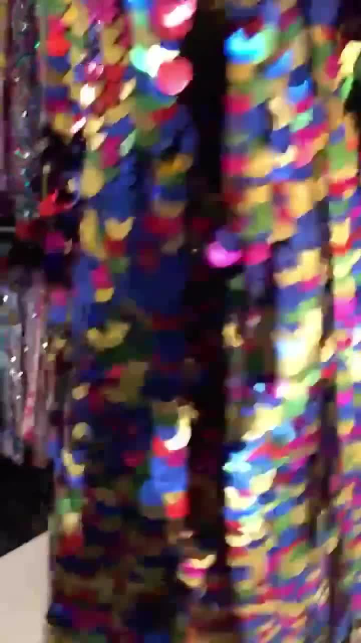 M/L Confetti Sequin Dress // Paillette Sequined Rainbow Dress // Colorful  Paillettes Embellished Dress 