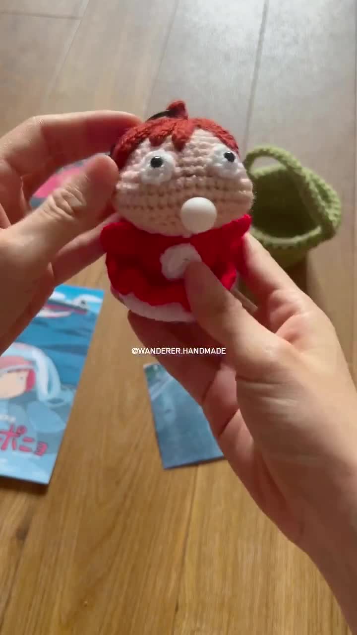 Ponyo Crochet DIY Pattern, Ponyo DIY, Studio Ghibli Amigurumi
