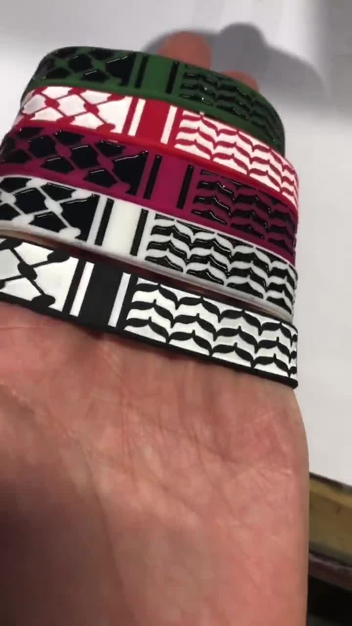 Palästina-Ring Mit Keffiyeh-Muster