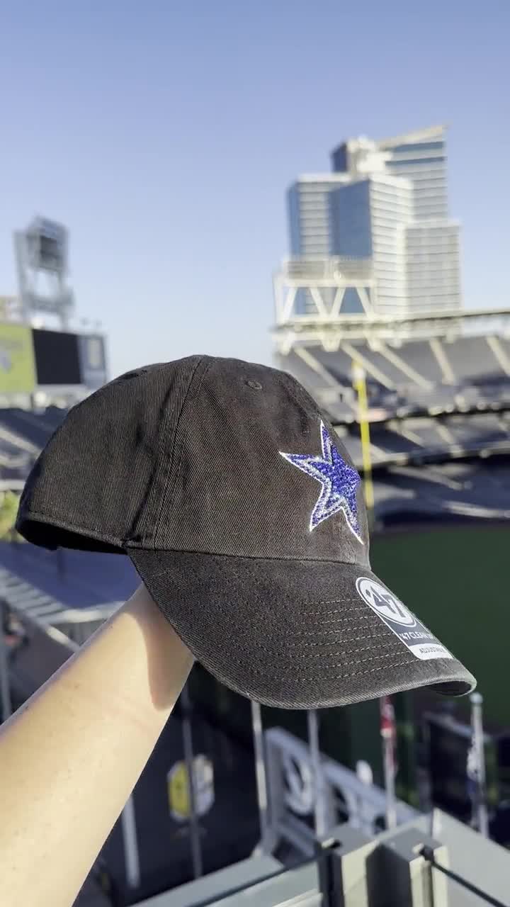 Black Dallas Cowboys Bling Hat Swarovski Crystals Sports Hat 