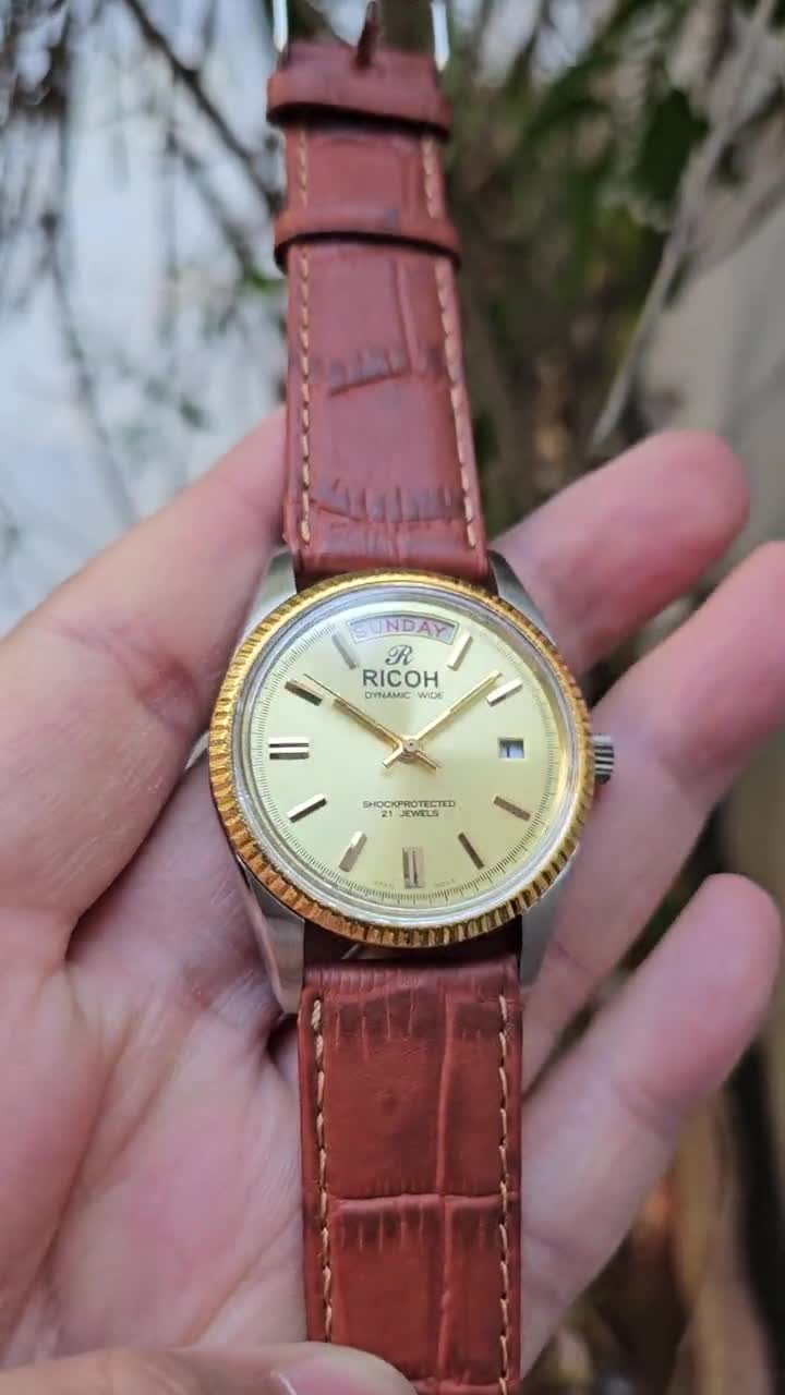 Vintage Ricoh Automatic Watch: Dynamic Wide President, Japan Made