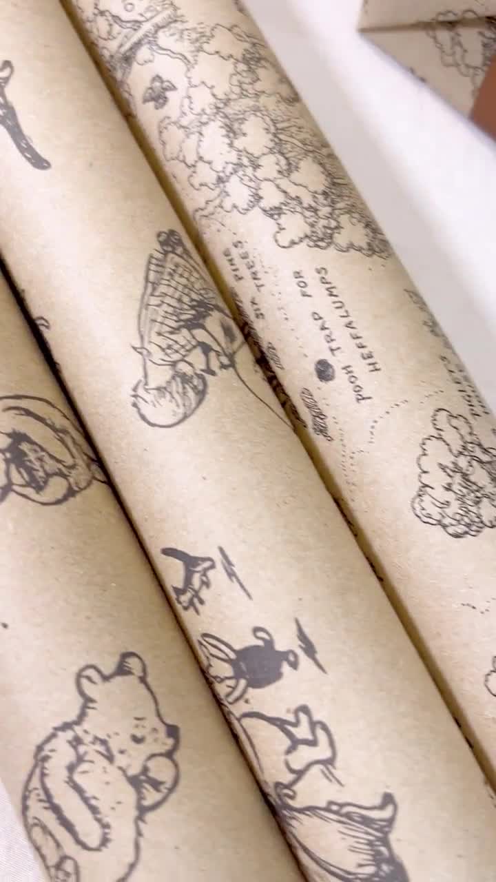 Pooh&Honey Eco Gift Wrapping Paper Rolls  Classic Winnie-the-Pooh Ill –  Elfsnook