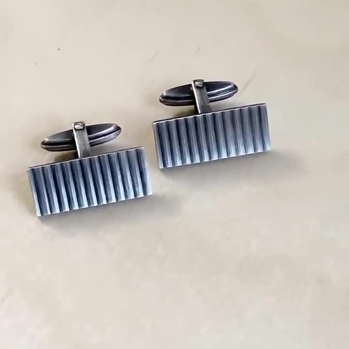 SILVER. ARGENT. BOUTONS DE MANCHETTE VINTAGE. ARDAENS JOAILLIER