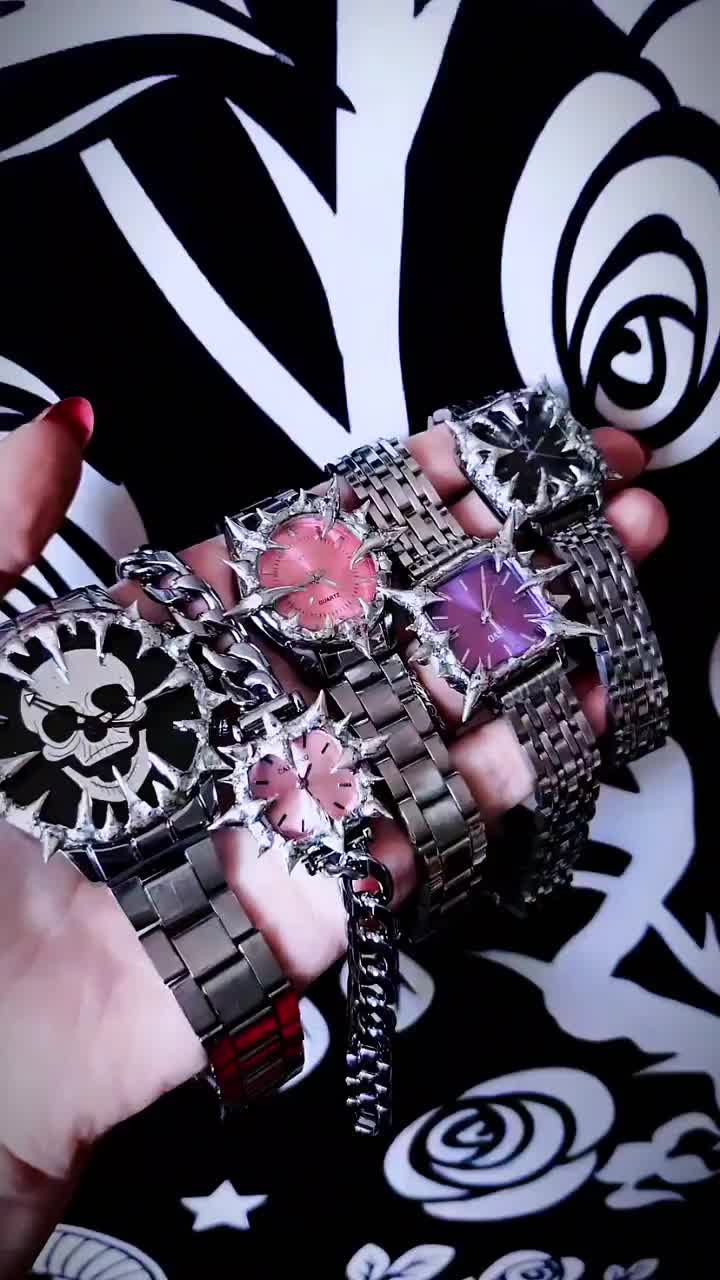 90s 00s ALGONQUINS ブレスレット 時計 スタッズ レア Y2K 90s 00s ALGONQUINS ブレスレット 時計 スタッズ レア Y2K retro