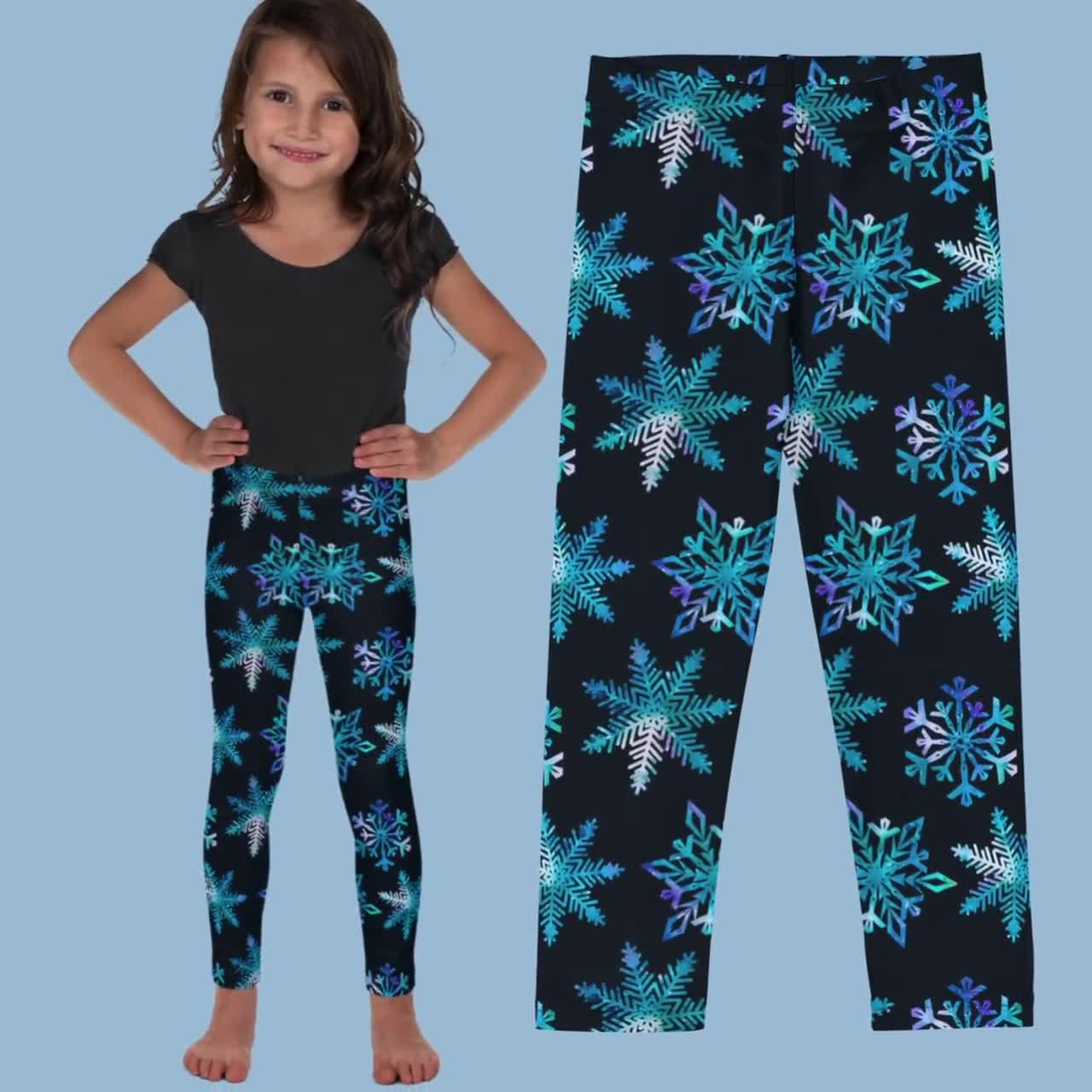 Kid's Blue Snowflake Legging. Toddler Leggings, Snowflake Leggings, Leggings  for Toddler, Winter Leggings, Holiday Leggings, Stretch Legging 