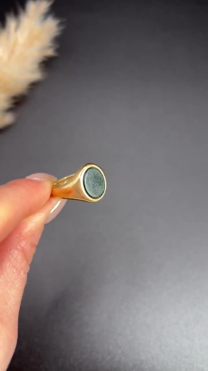 アクセサリー 9ct Bloodstone ring Birmingham 1942 9ct Gold & Oval Bloodstone Signet Ring (908K) | The Antique