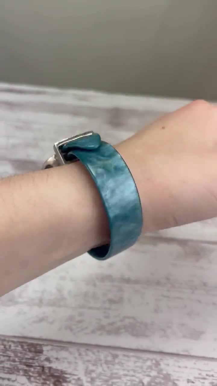 ヴィンテージ ジュディス ジャック 1970年代 虹色に輝くブルー ルー