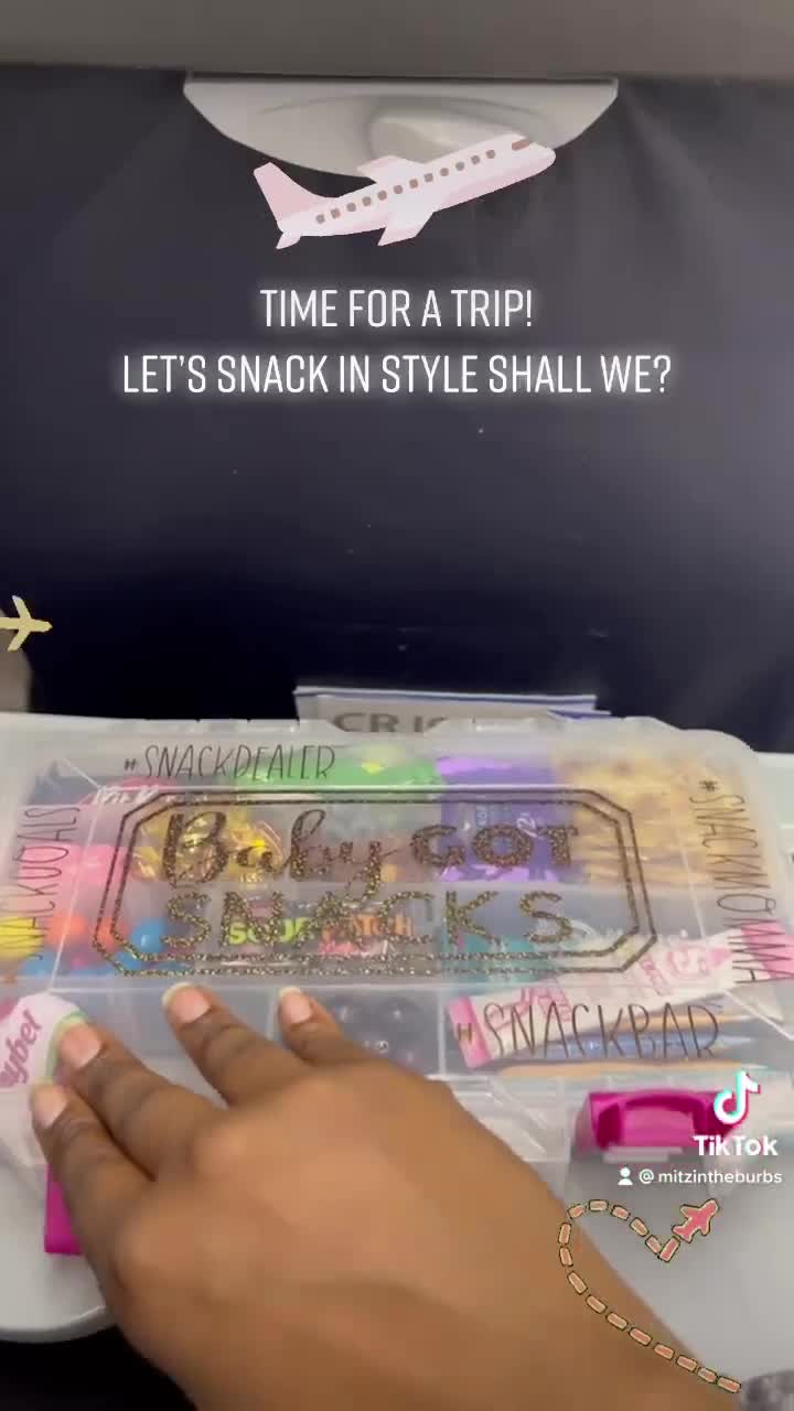 Baby Got Snacks Adult Travel Snack Box, Charcuterie on the Go, Vacation and  Plane Snacks, Tackle Box for Treats 