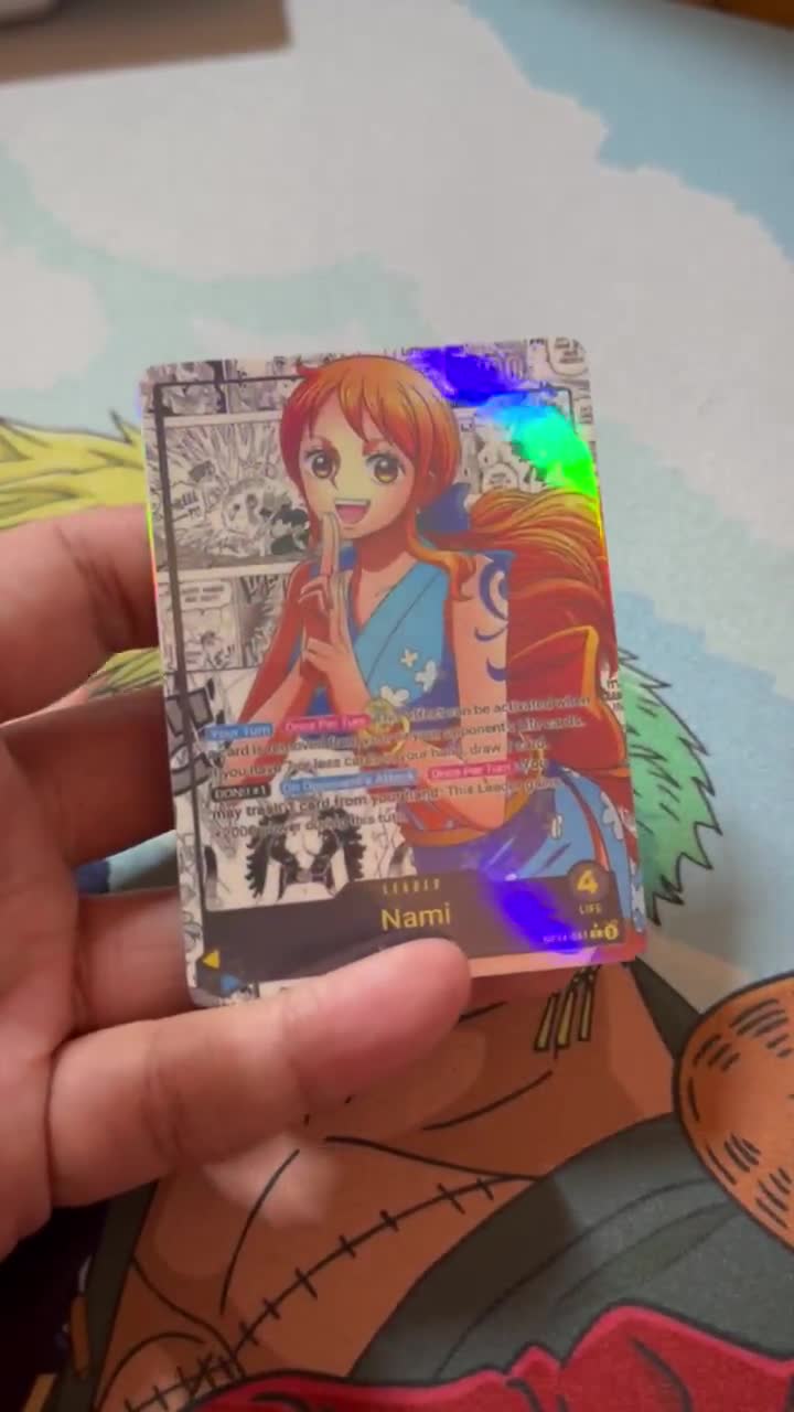 Nami Custom Leader Manga - Blue Yellow OP11 - Holographic Handmade
