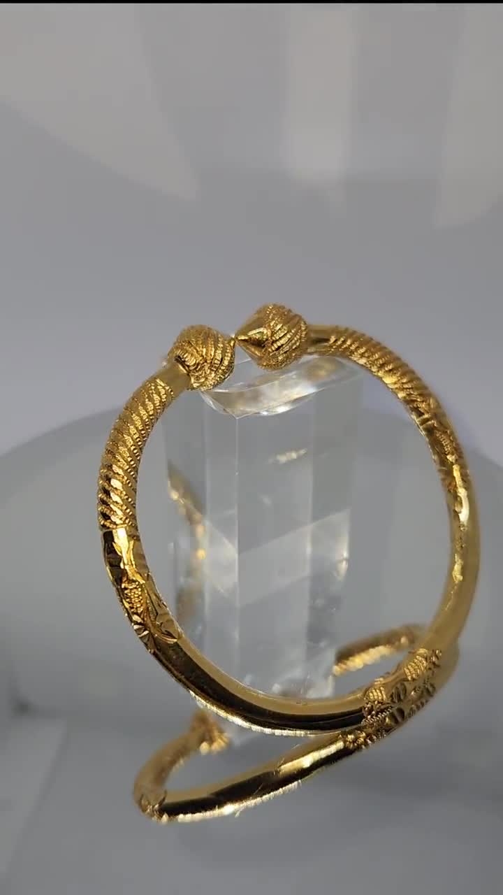 10K Genuine Gold VINTAGE Bracelet, Gold Bangle, Unisex