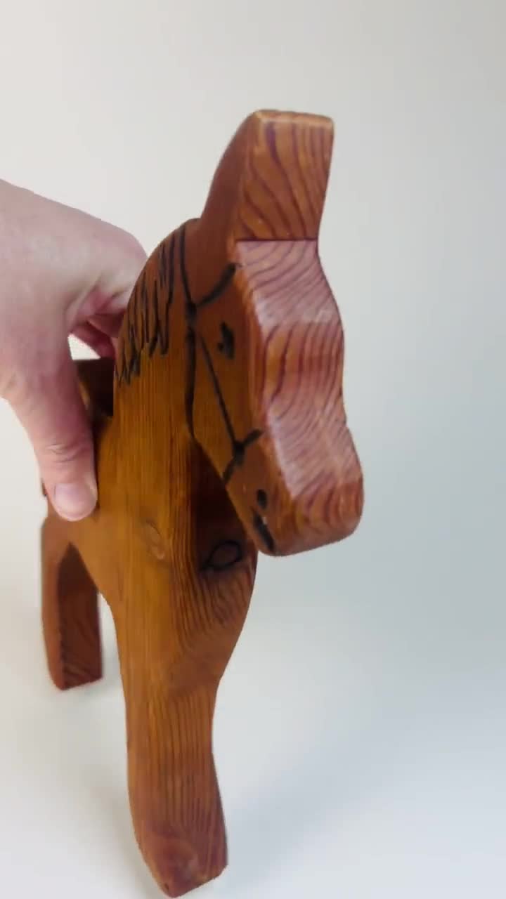 木製馬の民芸品、手作り、ヴィンテージ馬飾りおもちゃ - Etsy 日本