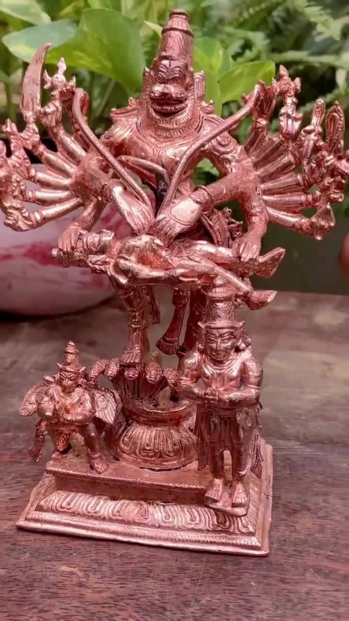 Prasiddh Copper Idols Presents Copper Idol of Ugra Narasimha 