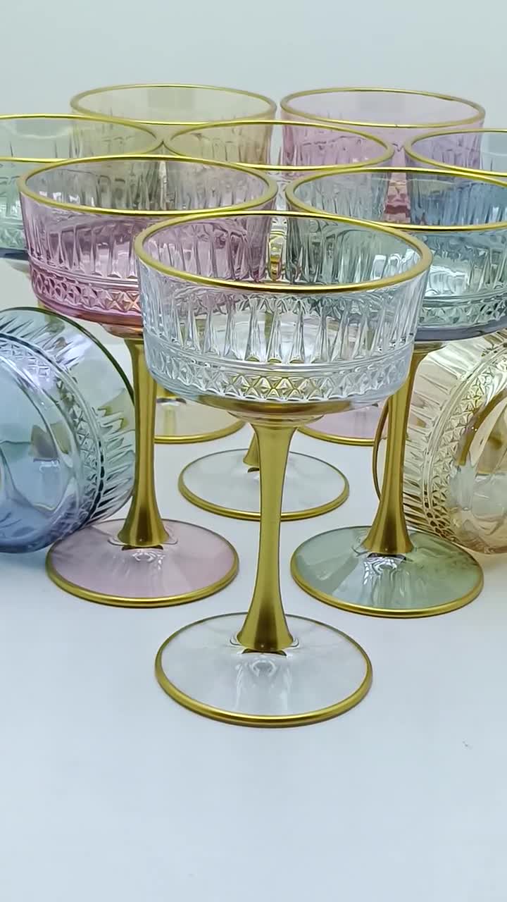 Vintage Art Deco Coupe Cocktail And Champagne Glasses - View #5