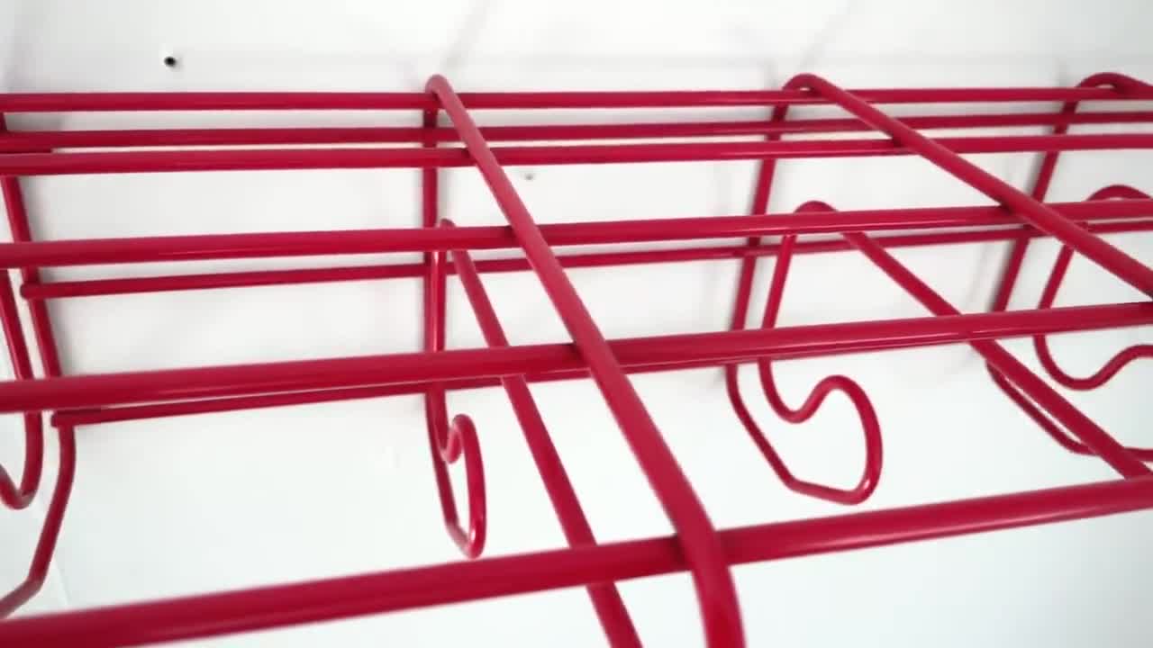 Vintage IKEA Frän Red Coat Rack | 1990s Modernist Hallway Storage
