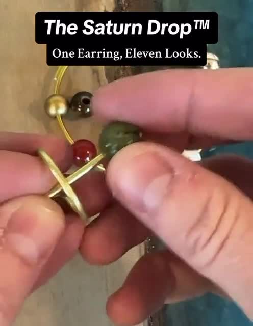 Saturn Drop™ Interchangeable Earring Jacket: Handmade Mix & Match Earrings - Liz Fox Roseberry™ video poster