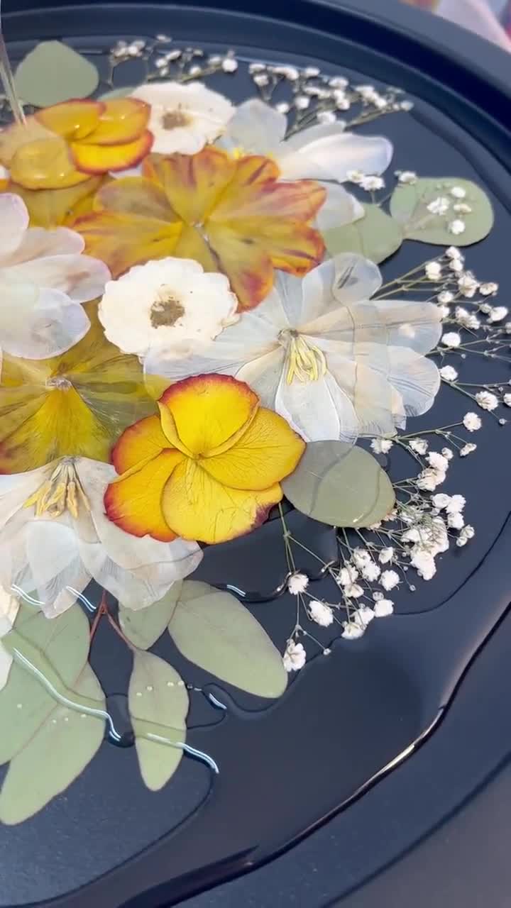 Preserve Wedding Flowers in Epoxy Resin River Table!! Complete