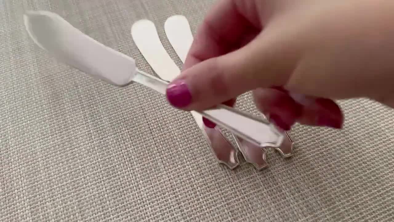 Antique 1847 Rogers Bros IS Silverplate Master Butter Knife & Spreaders – Set of 4 video poster