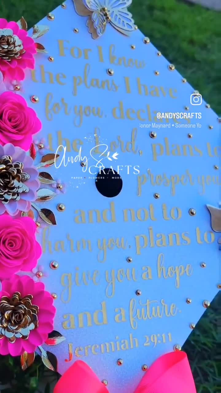 MotiMind 46 Pcs DIY Graduation Cap Decorations Kit Included