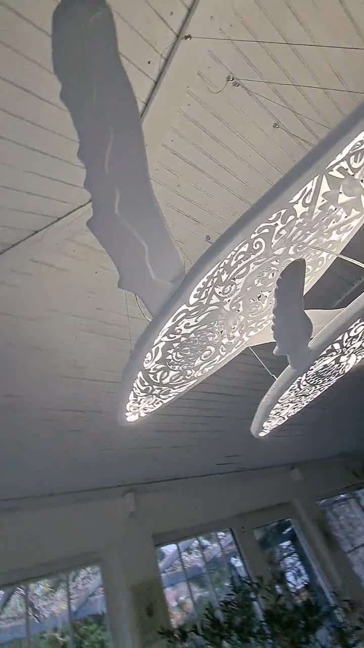 Whale Ceiling Light With Baby Whale – Ocean Inspired