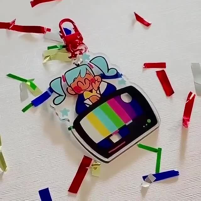 Static Hatsune Miku Acrylic Keychain (ミクキーホルダー） (3inch