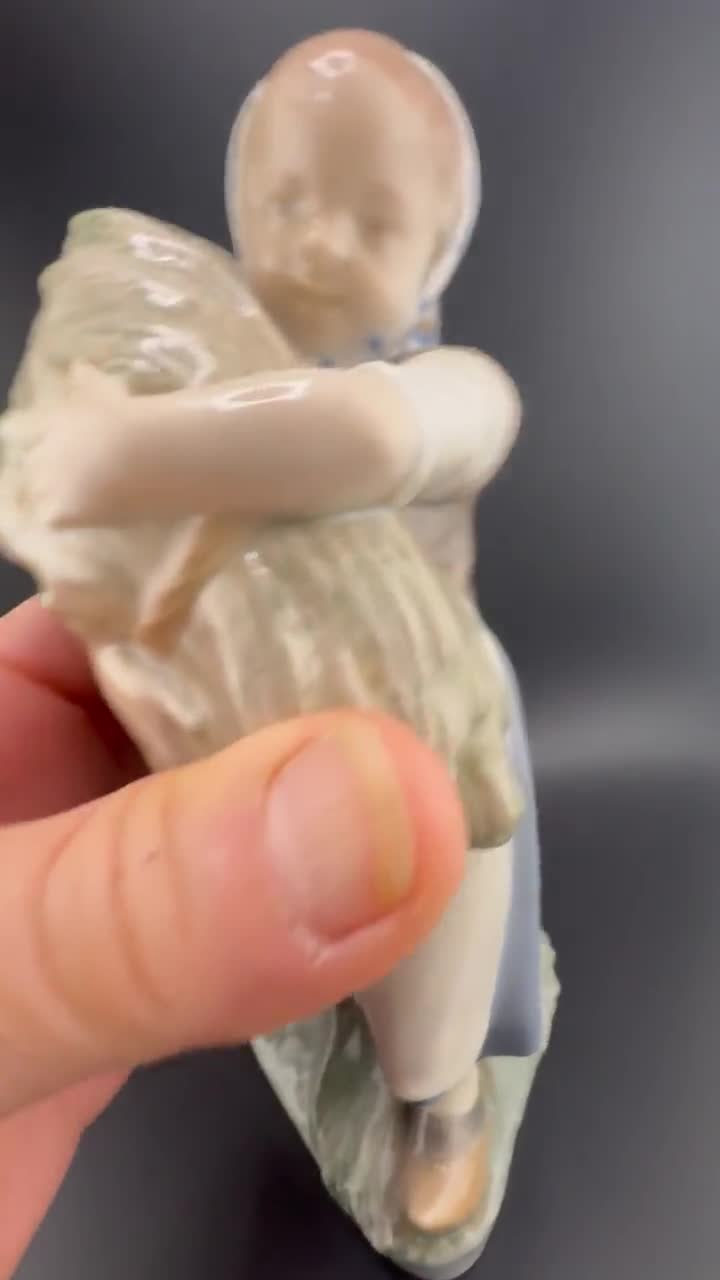 Vintage Royal Copenhagen Farmer Girl With Wheat Sheaf Figurine