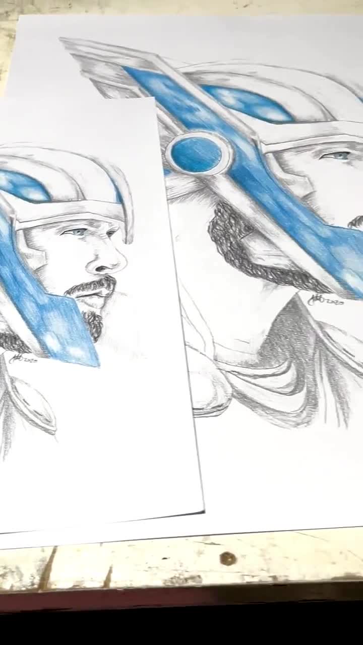 Thor's Hammer Drawing - How To Draw Thor's Hammer Step By Step