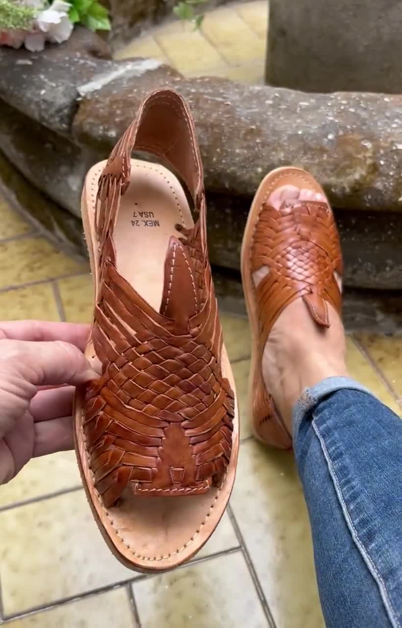 Mexican Huarache sandals - Leather sandals - Women Shoes - leather shoes  for women- mexican shoes - traditional mexican sandals -All sizes