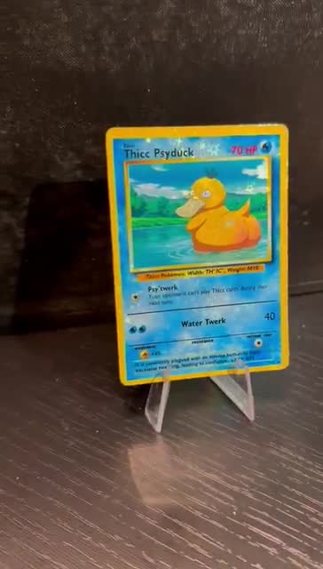 Thicc Psyduck Pokemon Card Handmade - Etsy Israel