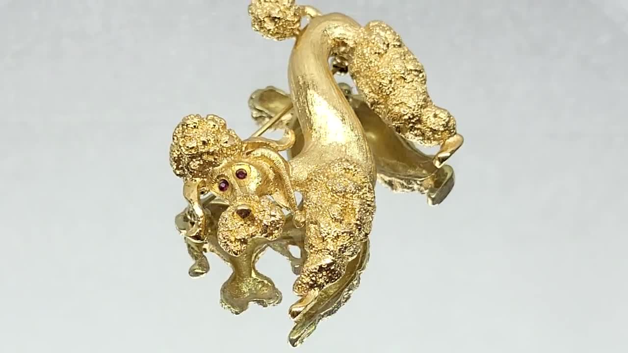 Vintage Monet Poodle Brooch