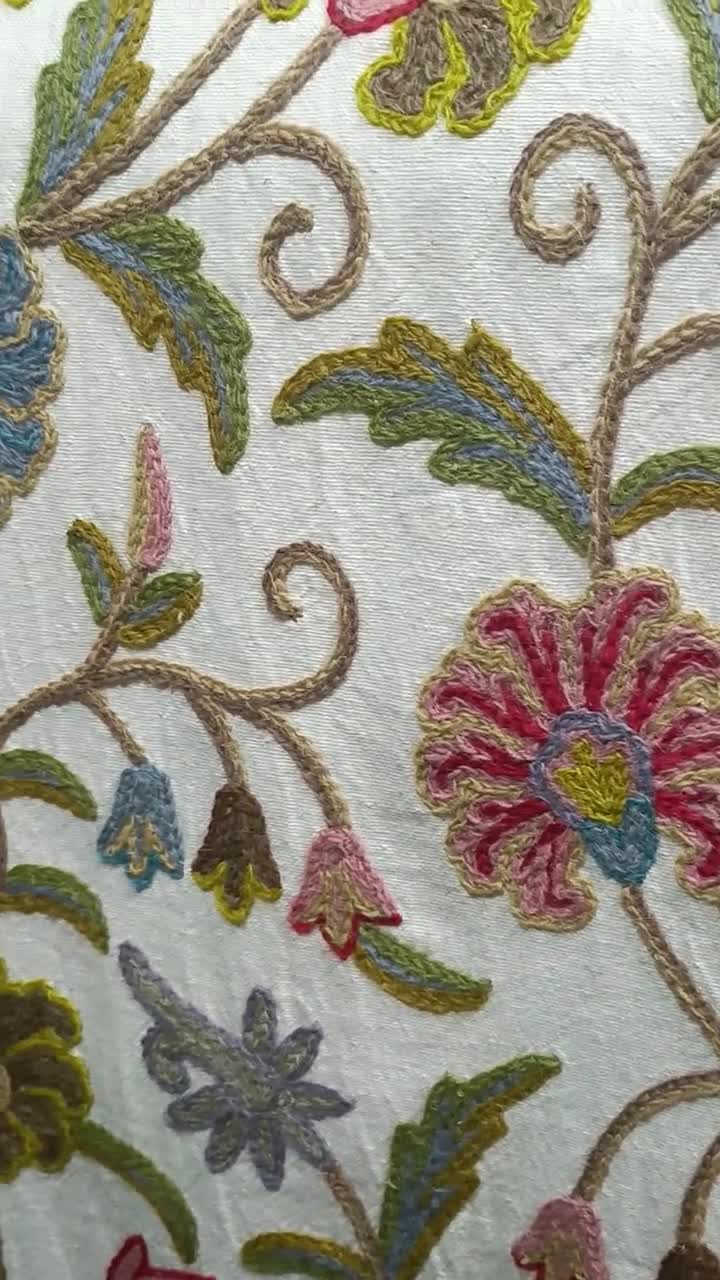 Jacobean Crewel Embroidery which matches the drapes in my bedroom