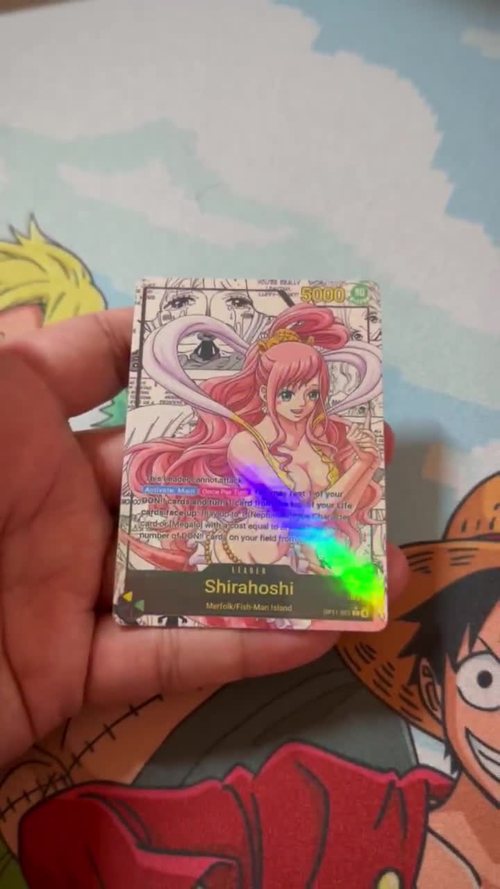 Shirahoshi Custom Leader Manga - Green Yellow OP11 - Holographic