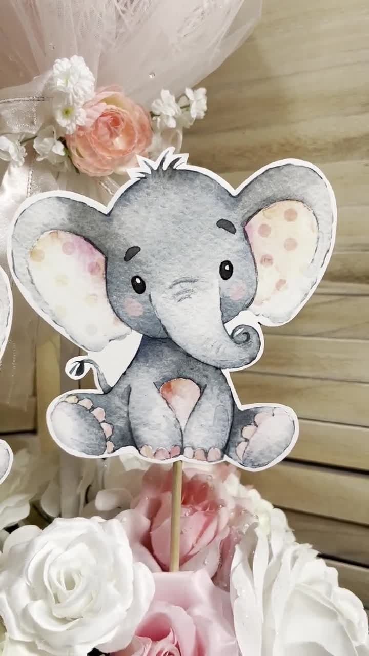 Baby Elephant Centerpiece: Pink Baby Shower Decorations - Etsy, image size:720x1280