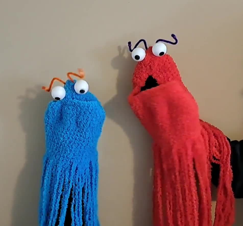 Soft Crochet Monster Hand Puppet. Alien Yip Yip, - Etsy