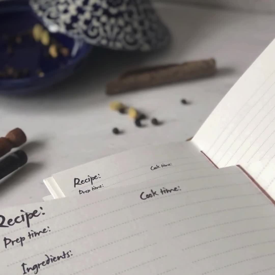 BLANK RECIPE BOOKS – Tagged Recipe Book Charm – Indigo Artisans