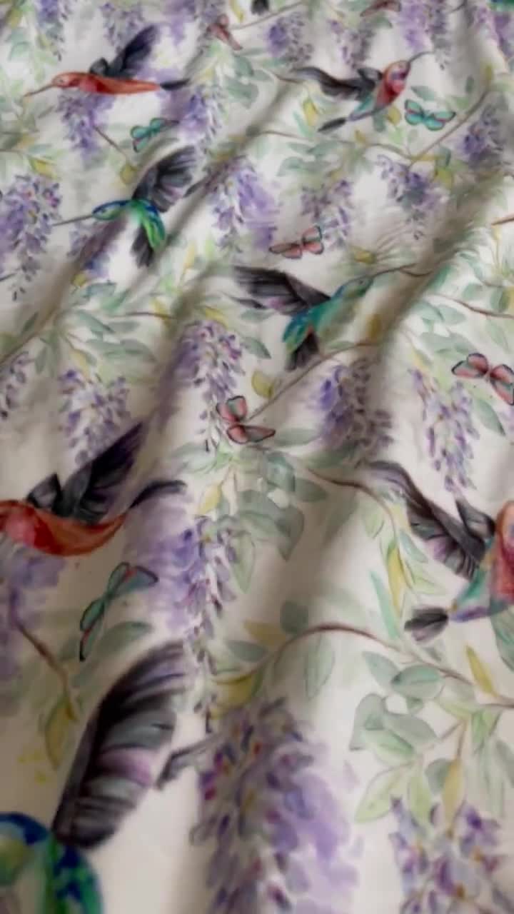 Hummingbird Fabric, Soft Minky Fabric, Velvety Soft Fabric, Floral Fabric video poster