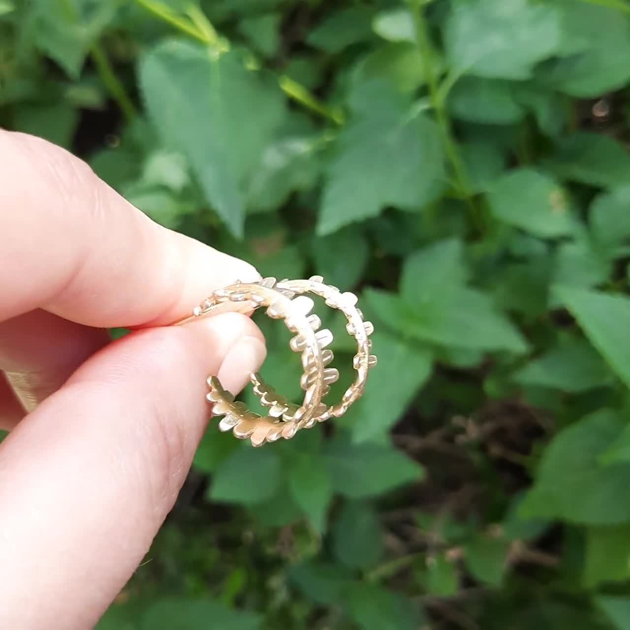 14k Gold Wheat Fake Nose Ring