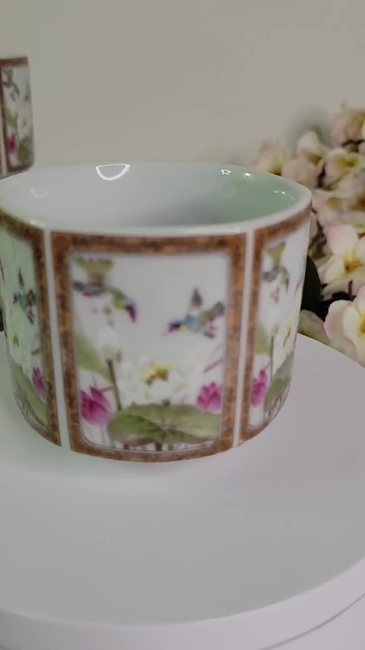 Vintage Toyo Japan Hexagonal Teacups - 