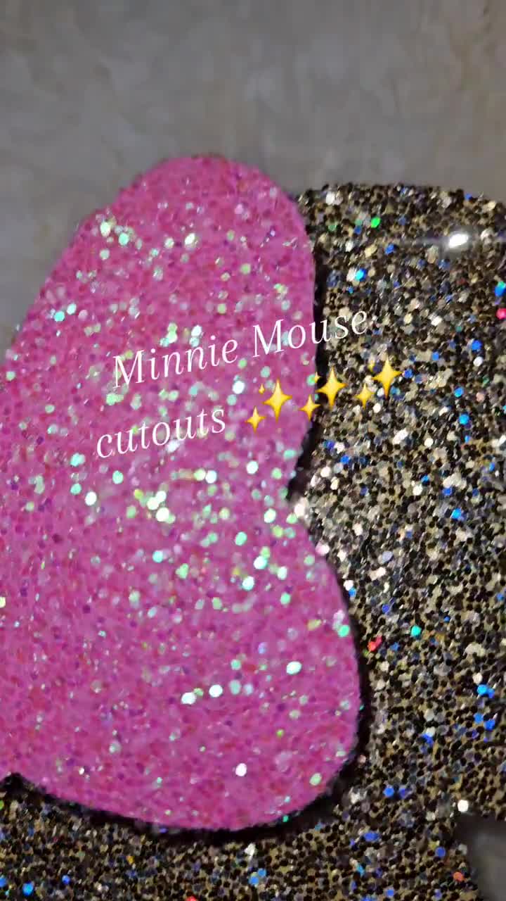 set of 3 Styrofoam cutouts. Pink and Gold minnie Mouse centerpiece cutouts for decoration video poster