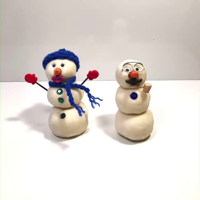 Snowman Making Kit, Snowman Play Dough Kit, Winter Party Favors
