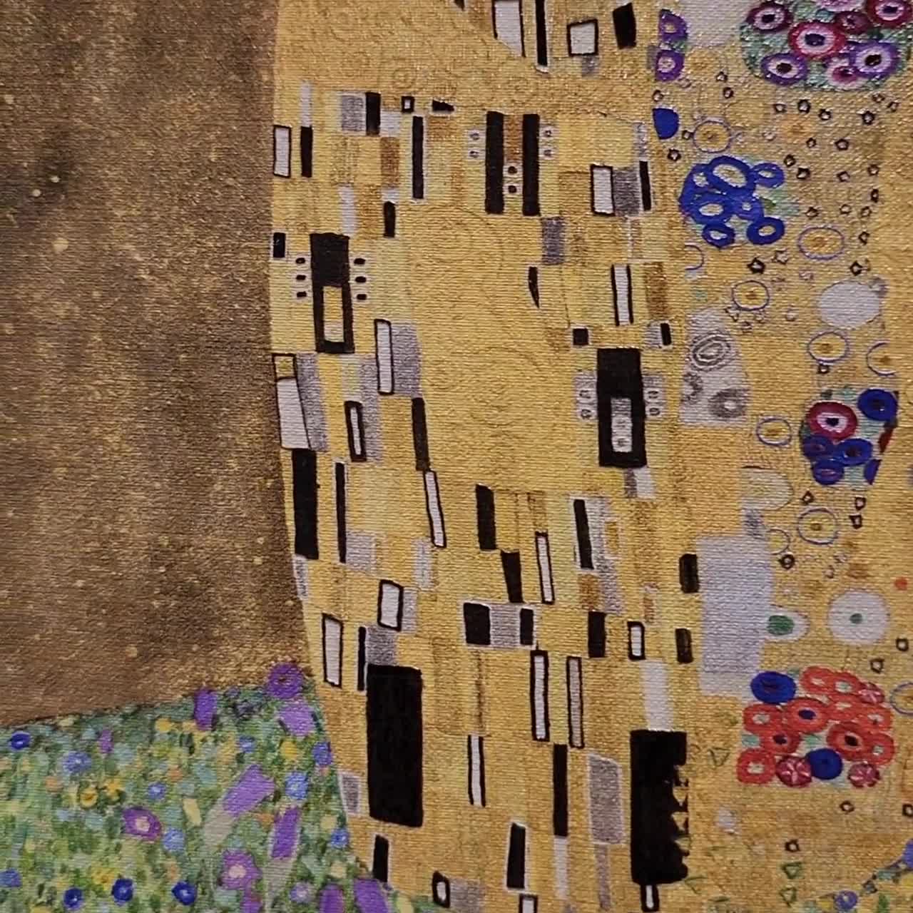 The Kiss by Gustav Klimt, 3d Printed With Texture and Brush