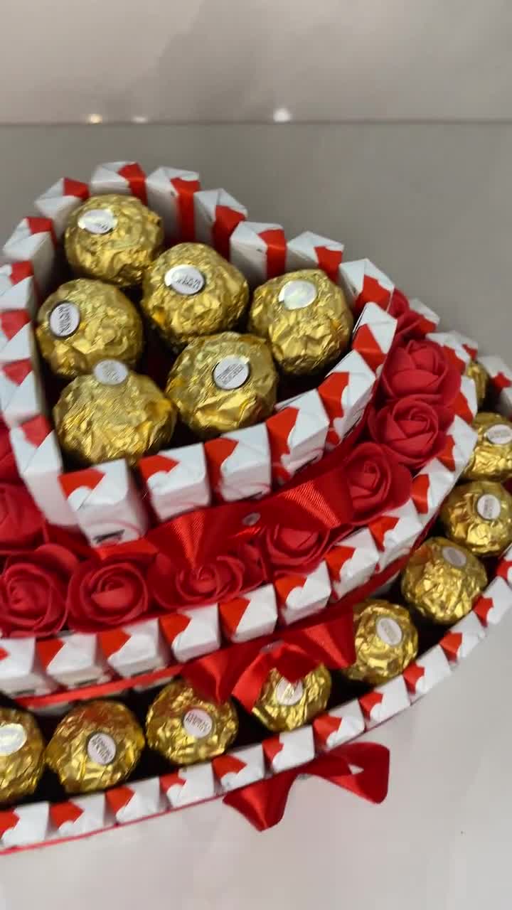 Regalo de chocolate en forma de corazón rosa-Regalo para ella-Cumpleaños  Día de la Madre Aniversario-Regalo especial -  México